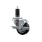 Service Caster 3'' Black Poly Swivel 1-1/4'' Expanding Stem Caster with Brake SCC-EX20S314-PPUB-BLK-TLB-114 - alternate 1